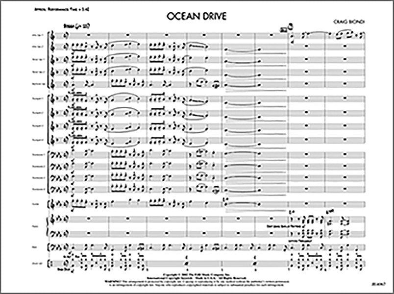 Ocean Drive: Drum Set Sheet Music Preview