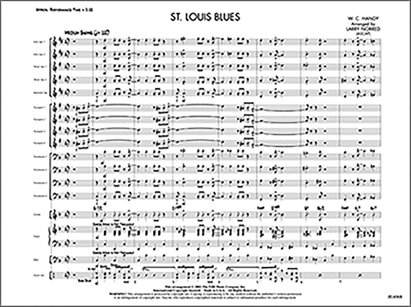 St. Louis Blues: Tenor Sax 1 Sheet Music Preview