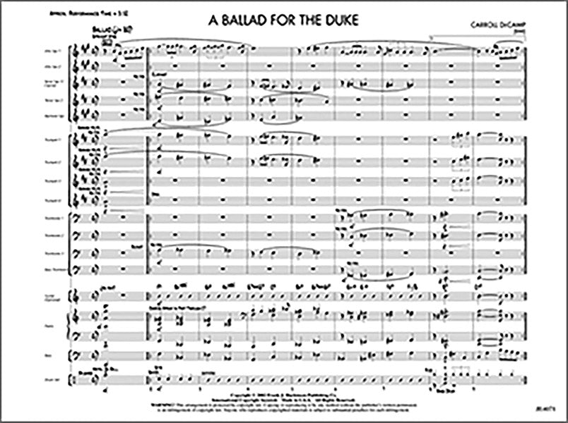 A Ballad for the Duke: Trumpet 3 Sheet Music Preview