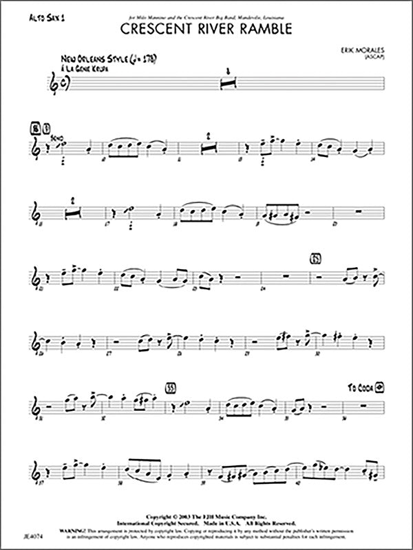 Crescent River Ramble: Trombone 1 Sheet Music Preview
