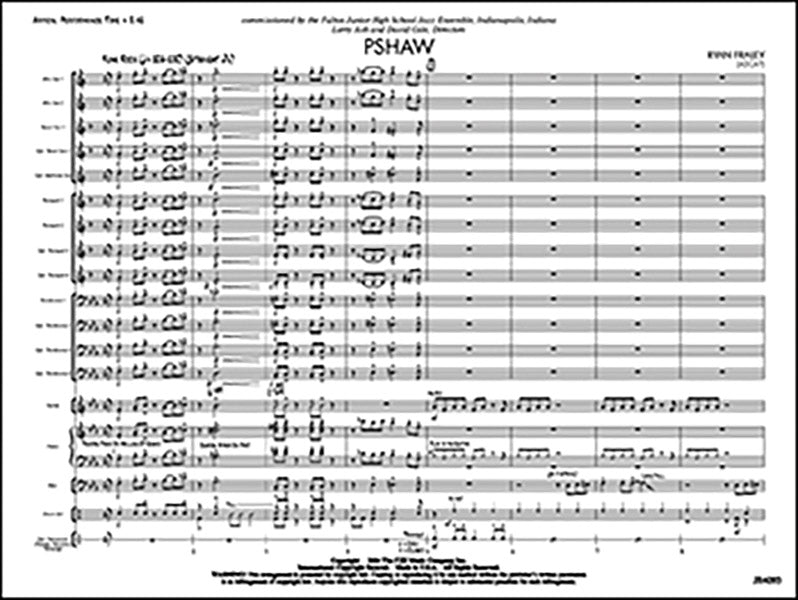 Pshaw: Alto Sax 2 Sheet Music Preview