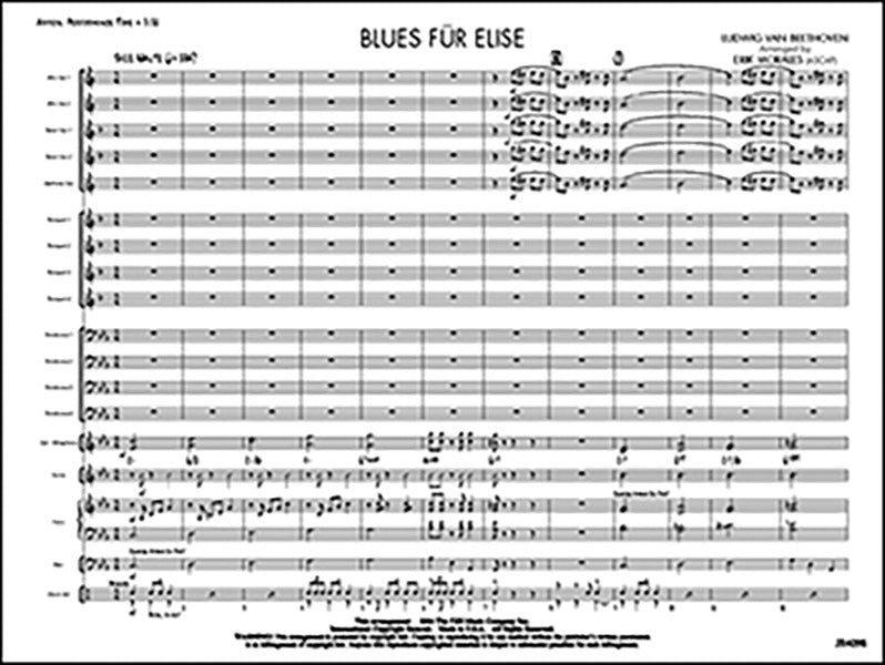 Blues für Elise: Trumpet 3 Sheet Music Preview