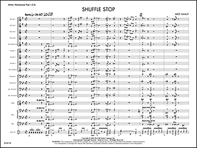 Shuffle Stop: Trumpet 3 Sheet Music Preview
