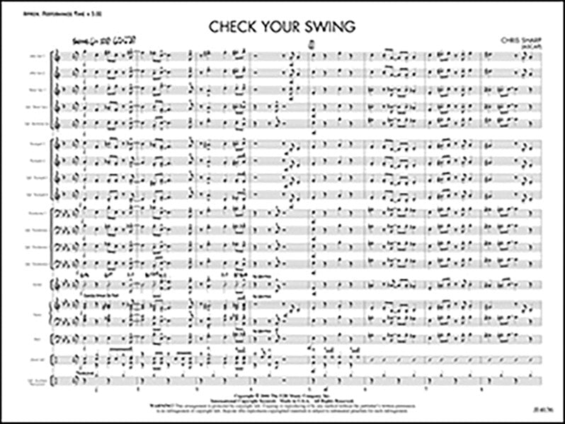 Check Your Swing: Alto Sax 2 Sheet Music Preview