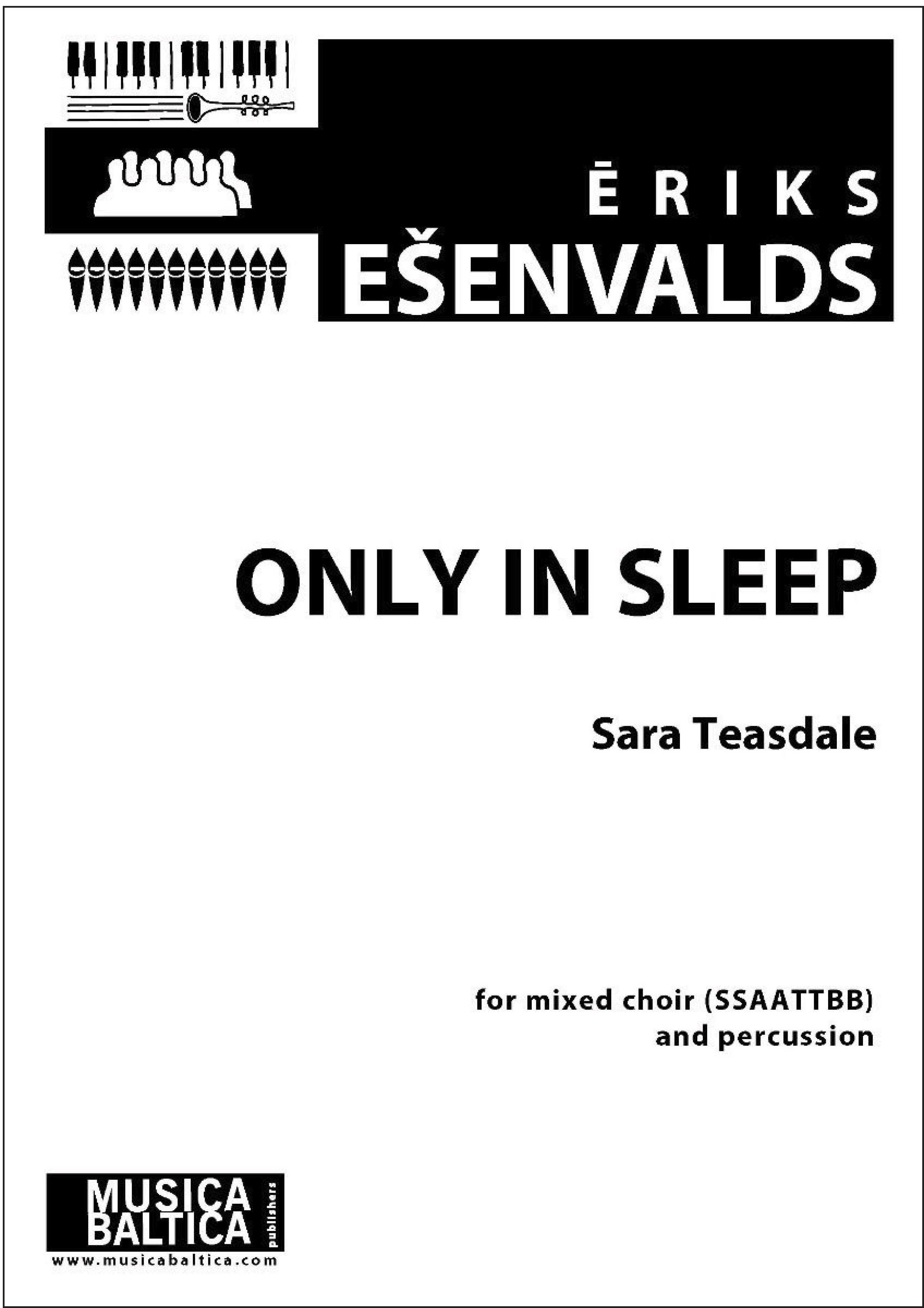 Only in Sleep for SSAATTBB Choir Cover Image
