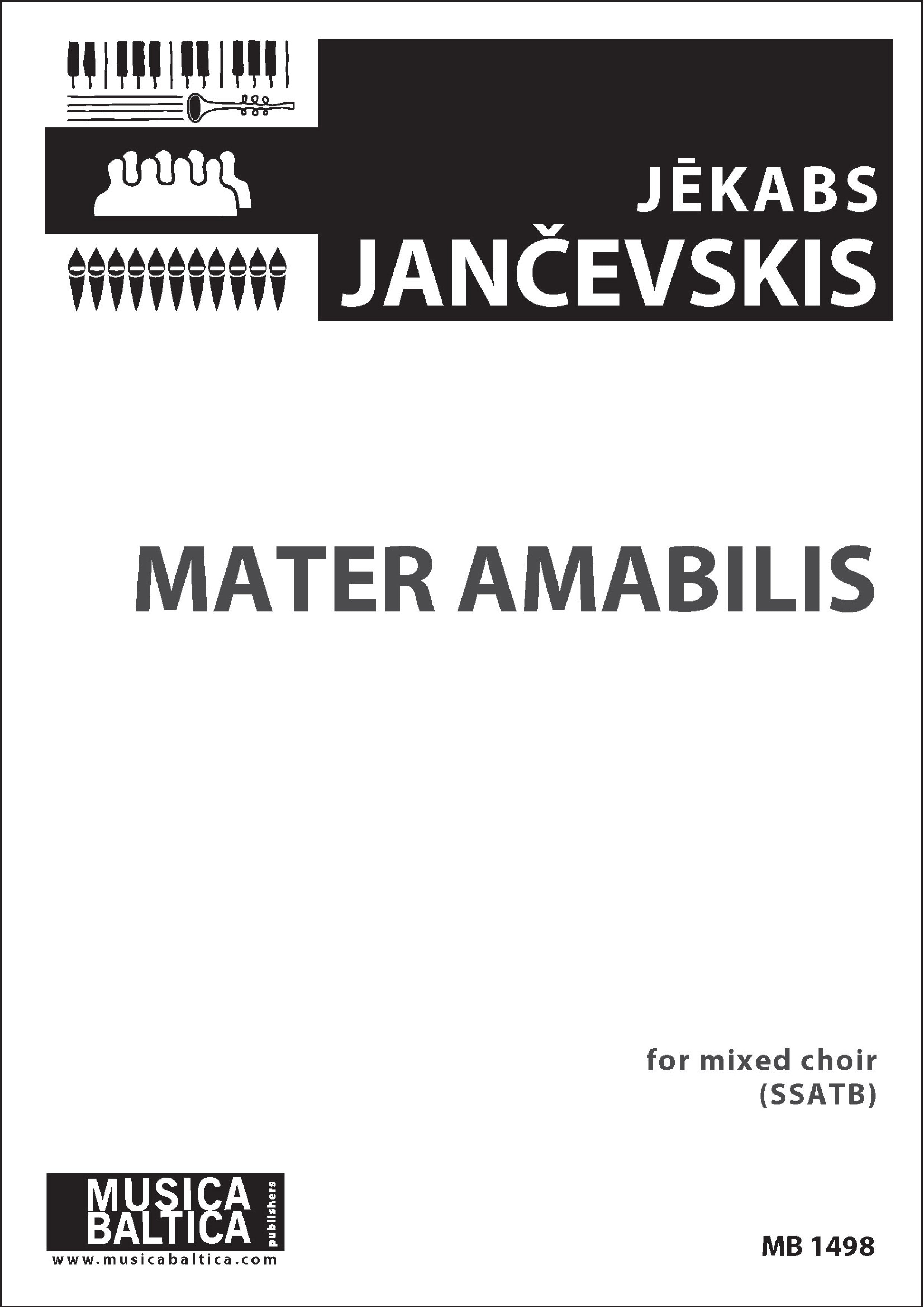 Mater Amabilis for SSATB Choir Cover Image