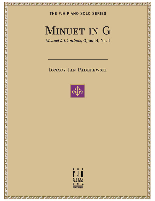 Minuet in G (Menuet a L'Antique, Op. 14, No. 1) Cover Image