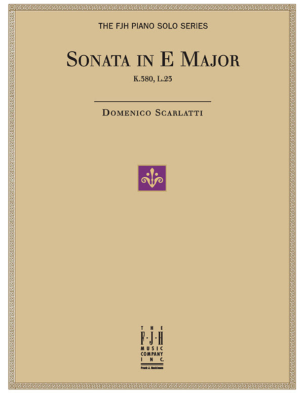 Sonata in E Major, K.380, L.23 Cover Image