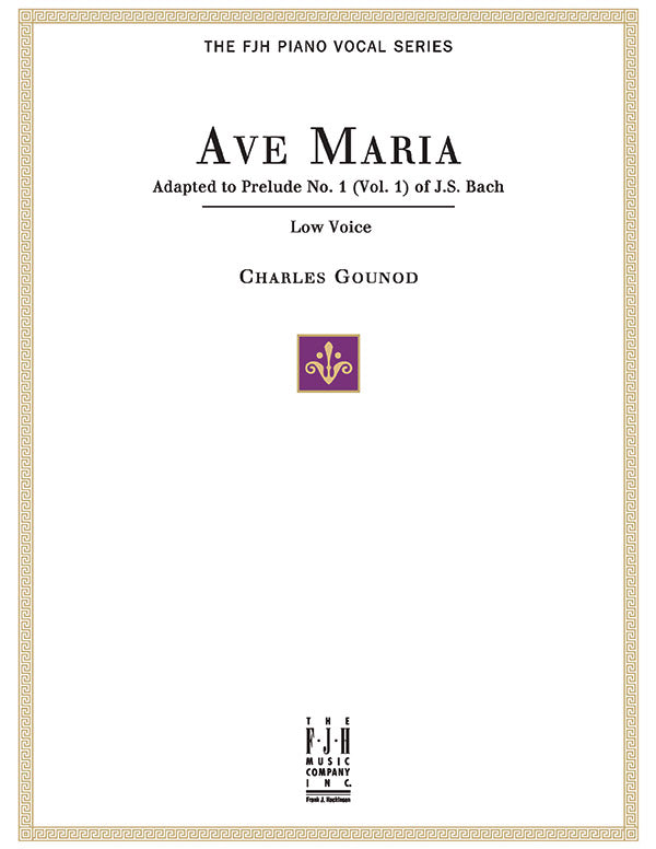 Ave Maria, For Low Voice and Piano Cover Image