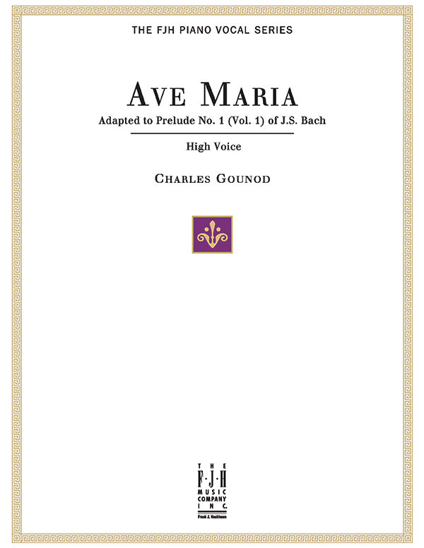 Ave Maria, For High Voice and Piano Cover Image