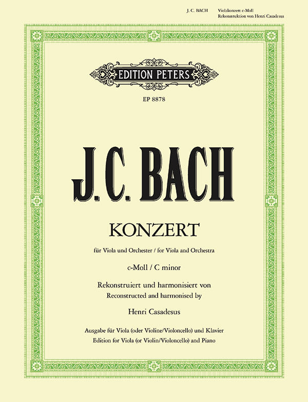 Viola Concerto in C minor (Ed. for Viola [Violin/Cello] and Piano) [incl. CD] Cover Image