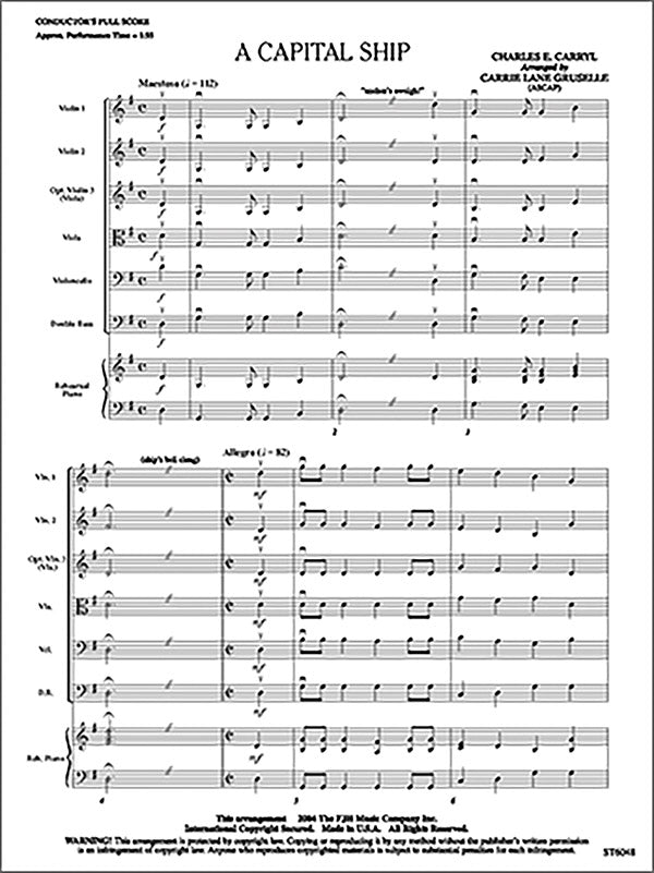 A Capital Ship: Violin 2 Sheet Music Preview