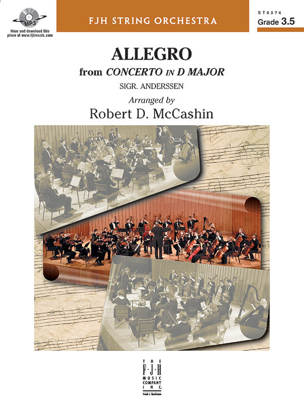 Allegro from Concerto in D Major: Violin 2 Sheet Music Preview