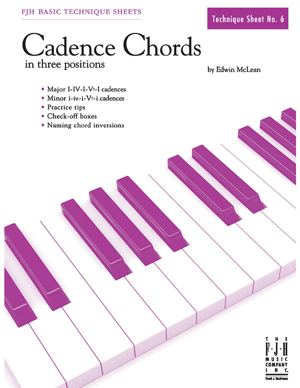 Cadence Chords in three positions Sheet Music Preview
