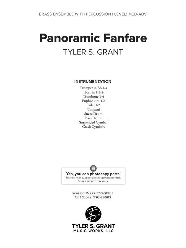 Panoramic Fanfare: Snare Drum Sheet Music Preview
