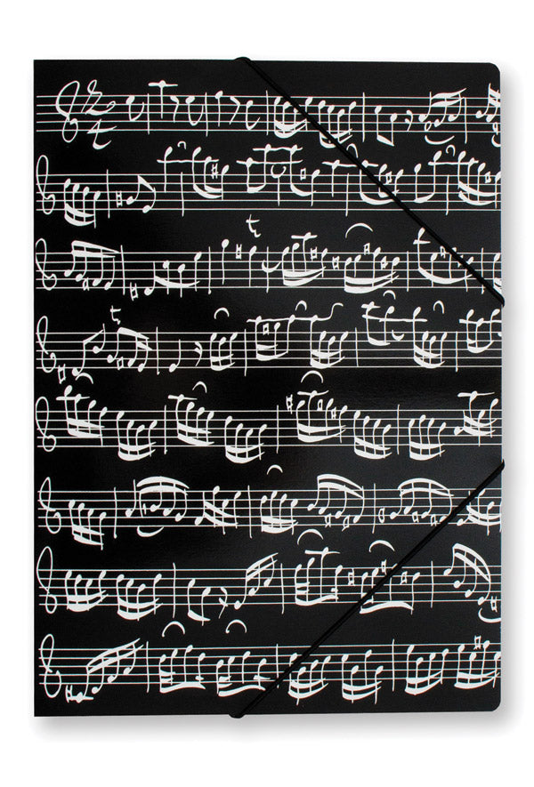 File with Elastic Band: Sheet Music (Black) Cover Image