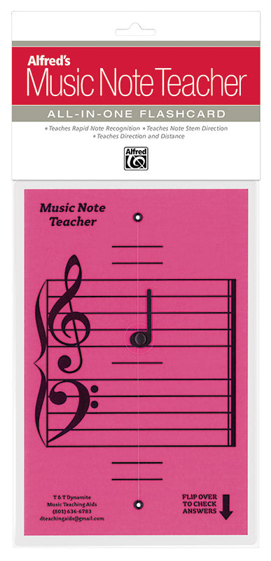 Alfred's Music Note Teacher: All-In-One Flashcard (Pink) Cover Image