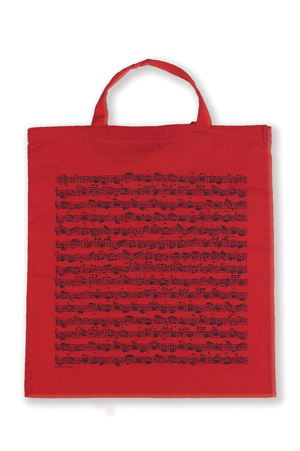 Tote Bag: Sheet Music (Red) Cover Image